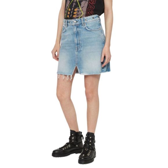 AllSaints Lila Eyelet Denim Skirt - Picture 2 of 7